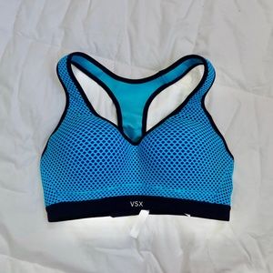 VSX Victoria Secret Sports Bra - Blue Mesh - Size 34B